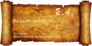 Reisch Arián névjegykártya